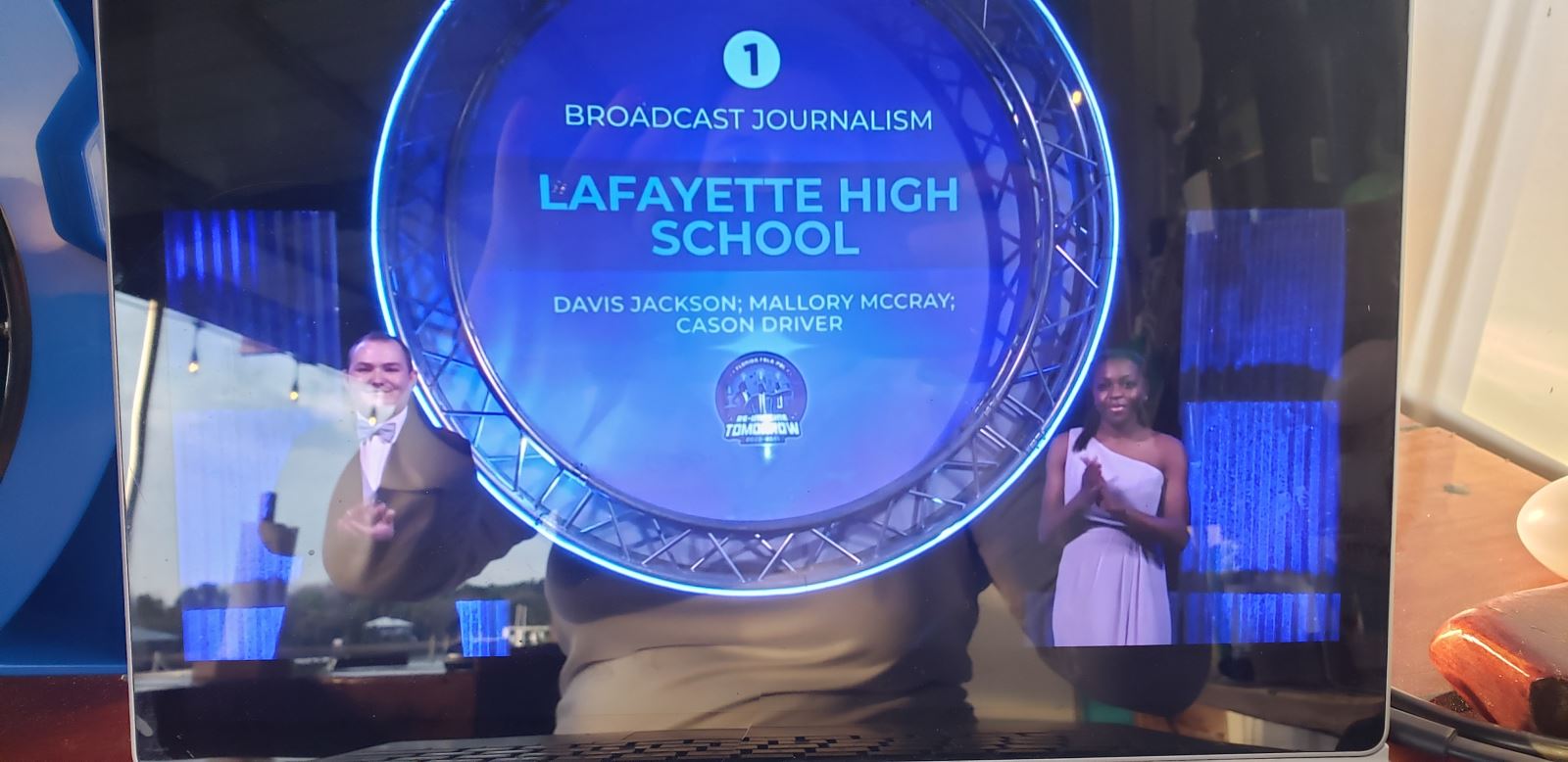 Broadcast Journalism, Lafayette High School, 1st place:  Davis Jackson, Mallory McCrary, Cason Driver