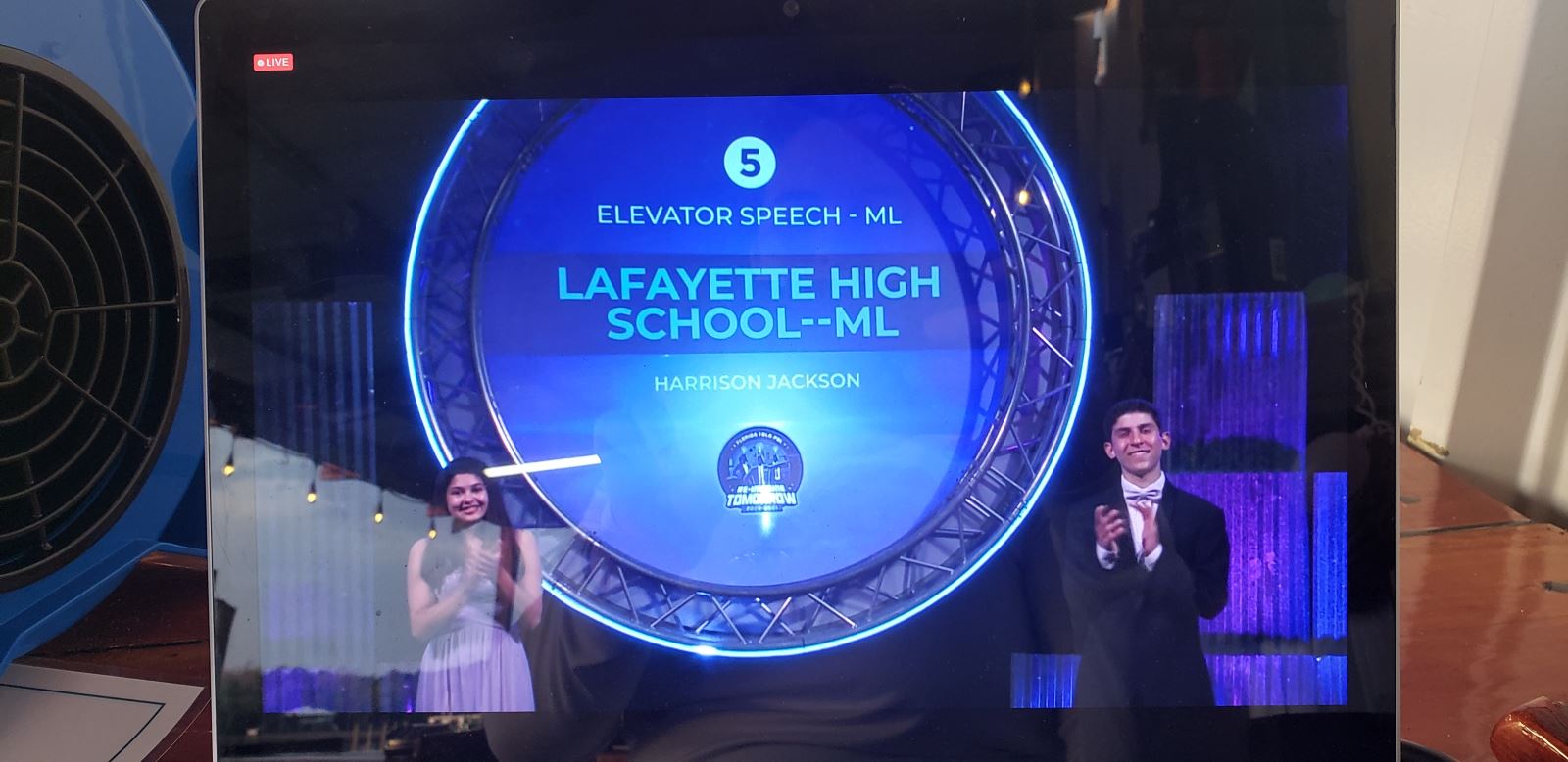 Elevator Speech - ML, Lafayette High School-ML, 5th Place:  Harrison Jackson