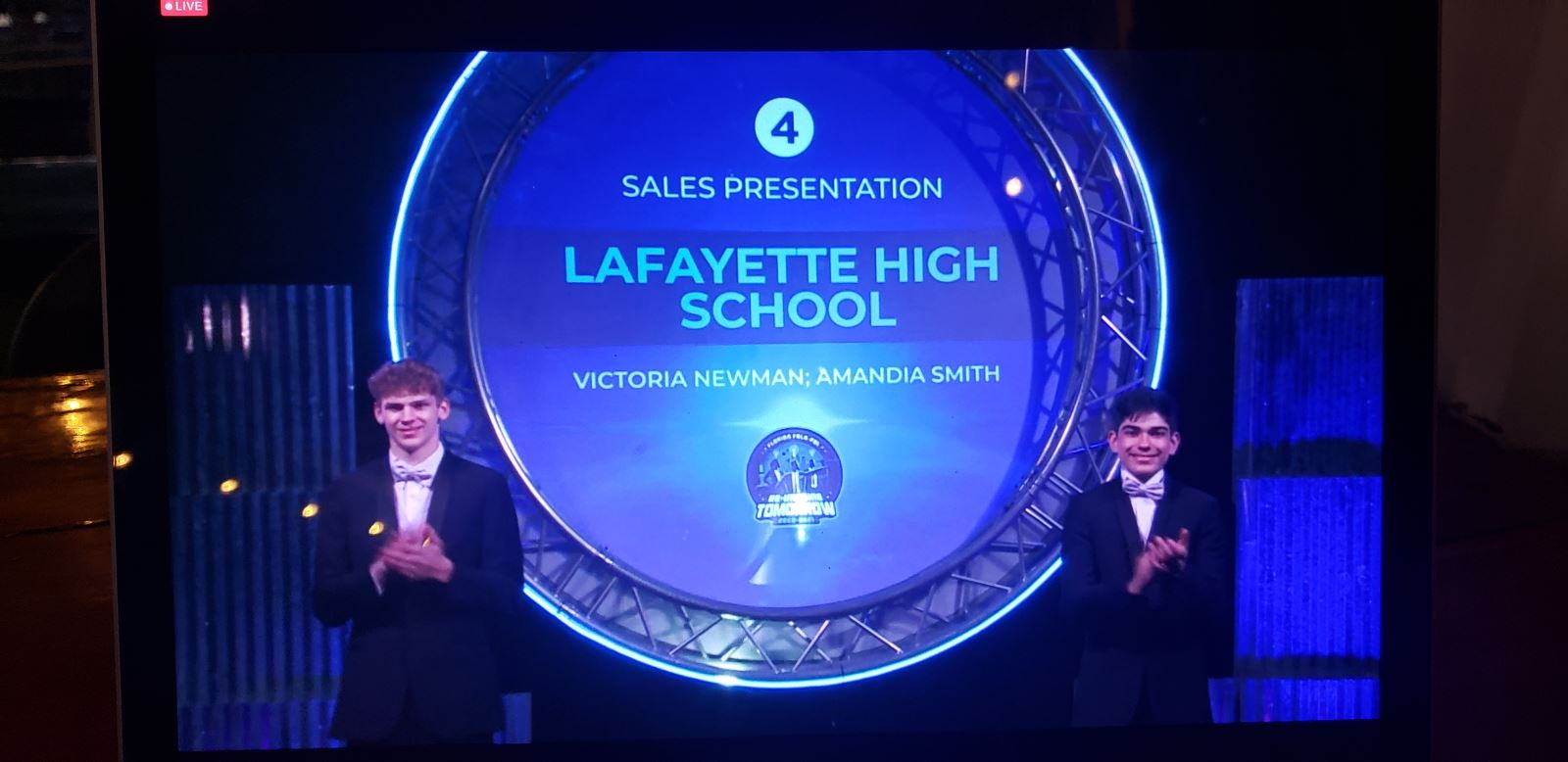 Sales Presentation:  Lafayette High School, 4th Place:  Victoria Newman & Amandia Smith