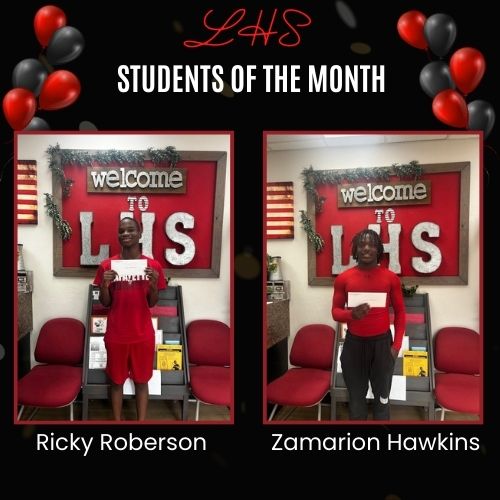 LHS Students of the Month Ricky Roberson & Zamarian Hawkins