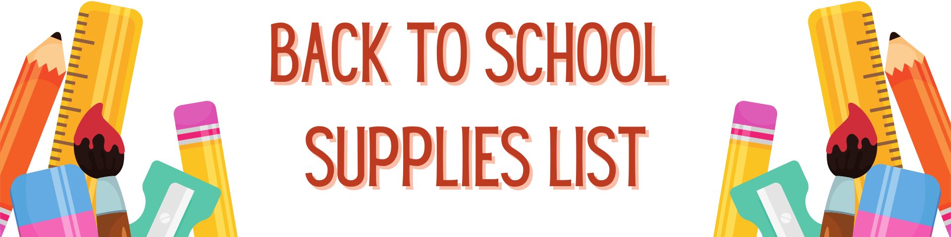 Back to School Supplies List